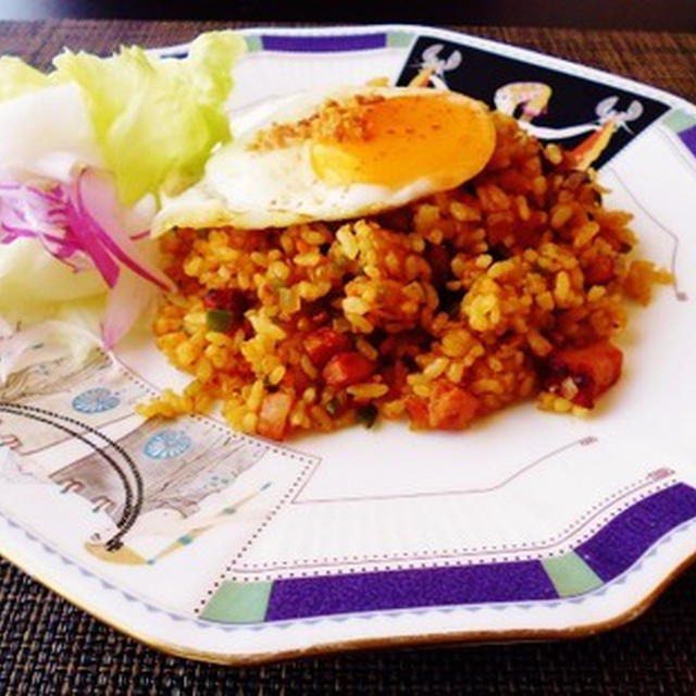 野菜が・・・決まっていたカレー炒飯目玉焼き添えでよかった（笑）