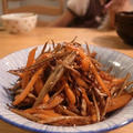 副菜の１つに入れてほしい。ツアー合宿で作った、きんぴらごぼう。