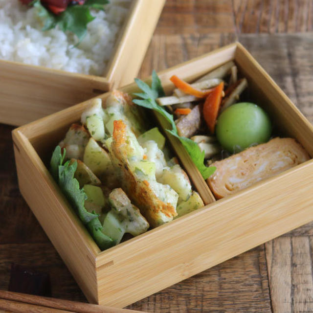 カリッカリでうまっ！新じゃがとササミのチーズ焼き弁当