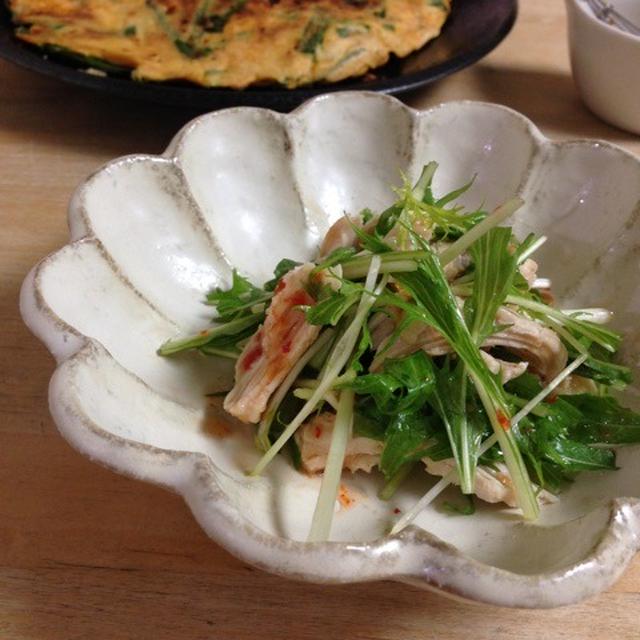 急なごはんに☆蒸し鶏で2品