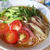 きざみ青じそで爽やか♪　夏野菜のせそうめん　