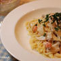 鮭ときのこのクリームパスタ定食