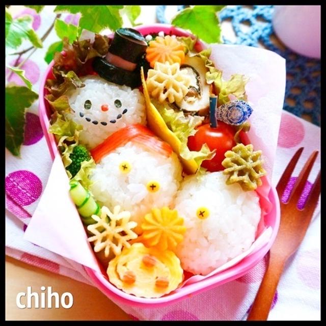 雪だるまさん弁当♡