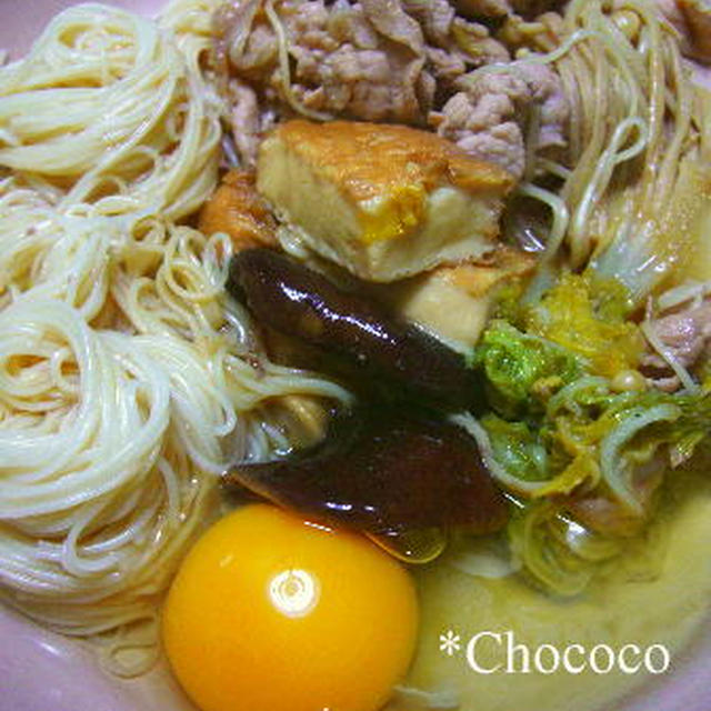 すき焼き風そうめん♪