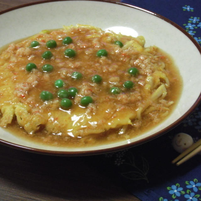 カニ玉風あんかけ焼そば