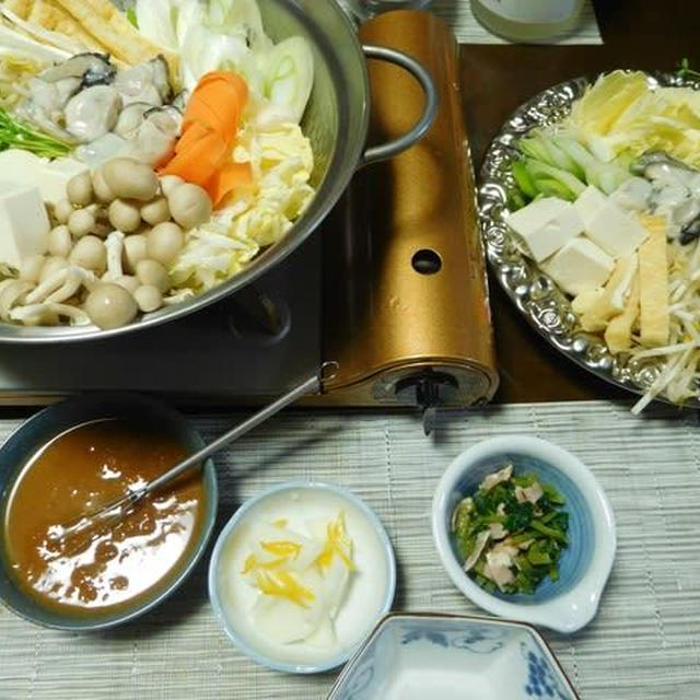 寒い夜は・・・牡蠣の味噌鍋♪