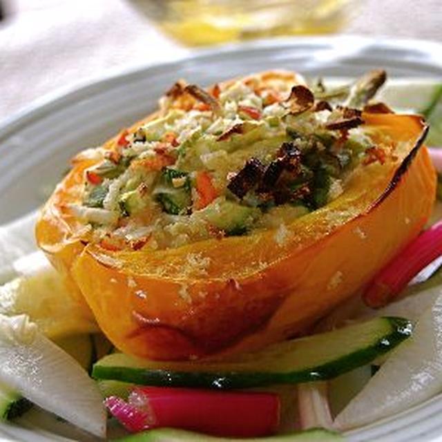 あまり野菜で☆パプリカ詰め焼き