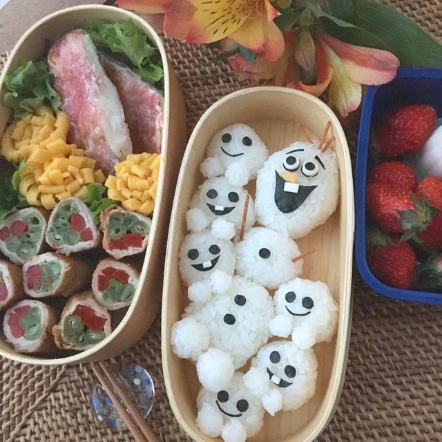 オラフ＆スノーギース弁当～マッサージに行ってすっきり♪＆お弁当再開のちなぞぅ～