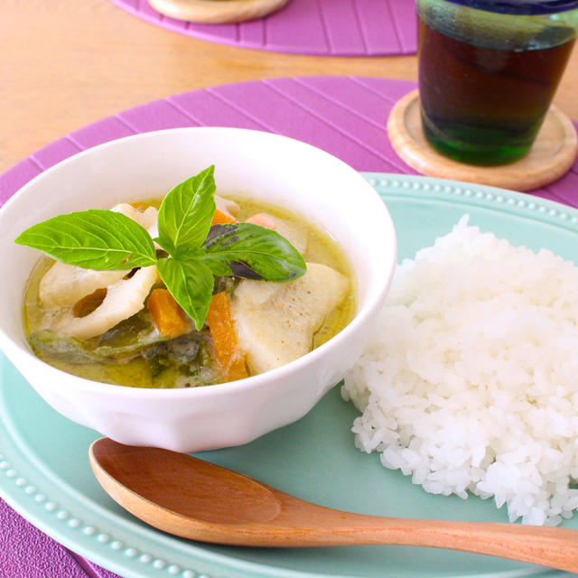 ママ友に大好評だった鶏もも肉のグリーンカレー