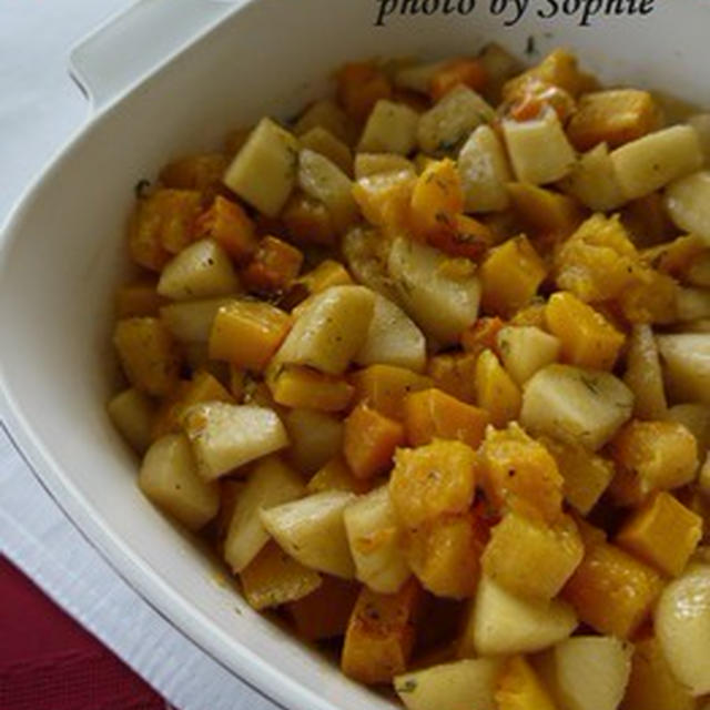 バターナットスクワッシュと林檎のアンサンブルのレシピ