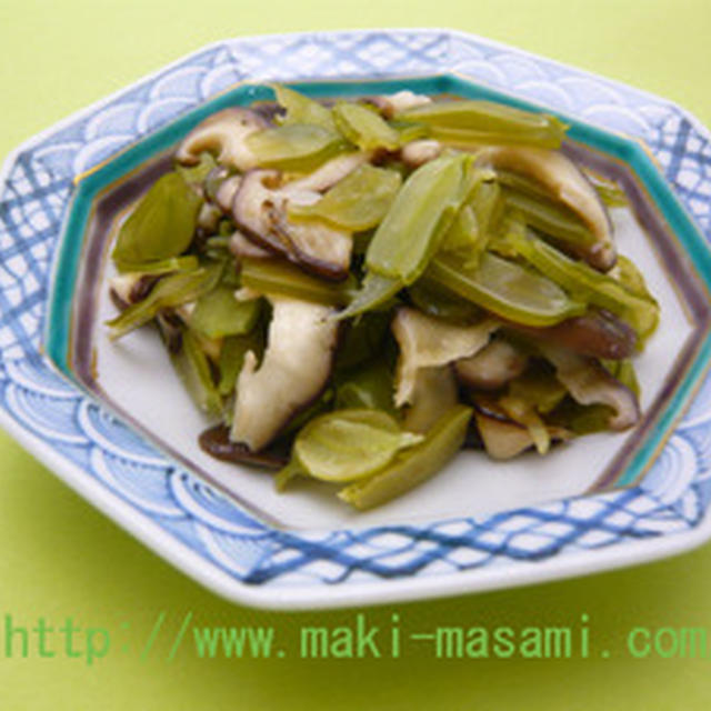 芽かぶの茎と椎茸の炒め煮