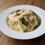 たけのことベーコンのクリームパスタ