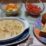 ポテトのミルク煮グラタンと豆乳ブレッド