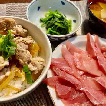 歩けないままです&豚肉と玉ねぎの生姜焼き丼
