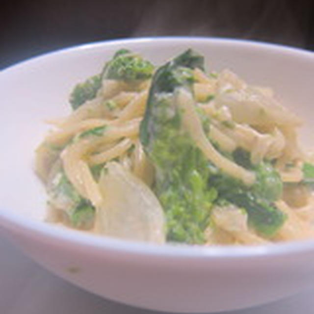 「市販のパスタソースで☆菜の花のたらこパスタ」