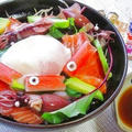 ヤマサ昆布ポン酢1本で、お家で簡単サラダ寿司～♪お好み焼き・いか焼きにも使ってね！