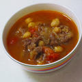 モロッコの家庭料理のハリラ⇒牛肉とひよこ豆のスープ