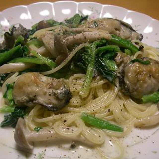 旬！牡蠣とほうれん草のクリームパスタ