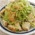 お手軽でモリモリ食べれる！！春キャベツと厚揚げのチーズ炒め【レシピ】