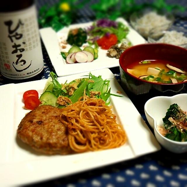 つけあわせﾊﾟｽﾀ♪ﾊﾝﾊﾞｰｸﾞ弁当