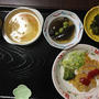 施設昼ごはんと干しシイタケ