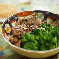 シャキシャキ、ブロッコリー焼肉