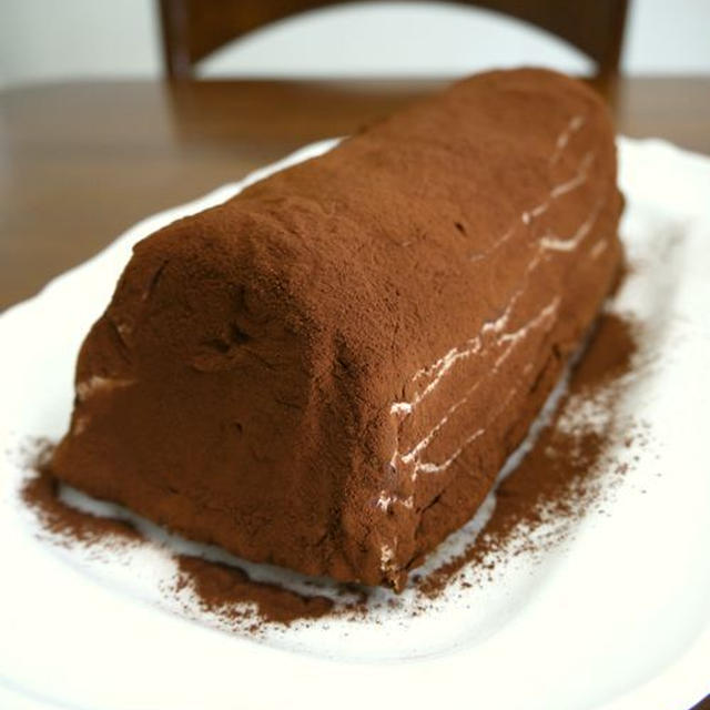 生チョコクリームのビスケットケーキ♪