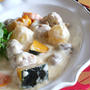 肉団子とかぼちゃのベシャメルソース（ホワイトソース）