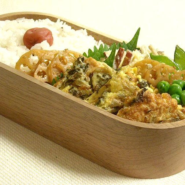 10/15(金）厚揚げの高菜ピカタ弁当