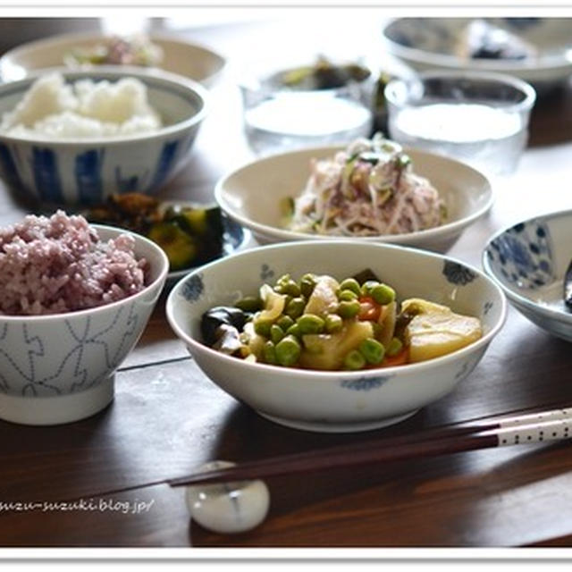 鰆の味噌漬けと色々おかずでお昼ごはん