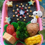 ぶぶあられとピンクペッパーで海苔弁花火弁当〖デコ弁〗#平日お昼ご飯はお弁当or外食