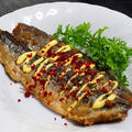 秋刀魚のマヨ韓国風　