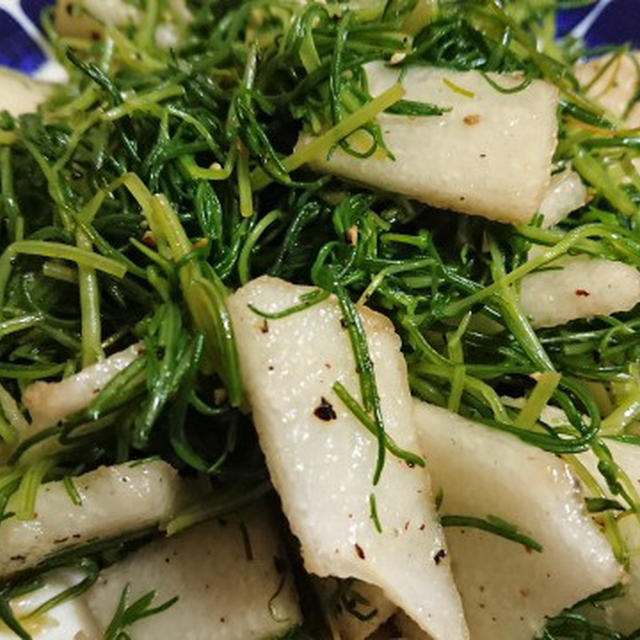 野郎飯流・おかひじきと梨のサラダ