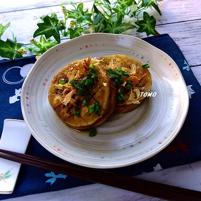 とろ～り♪白ナスの麺つゆステーキ