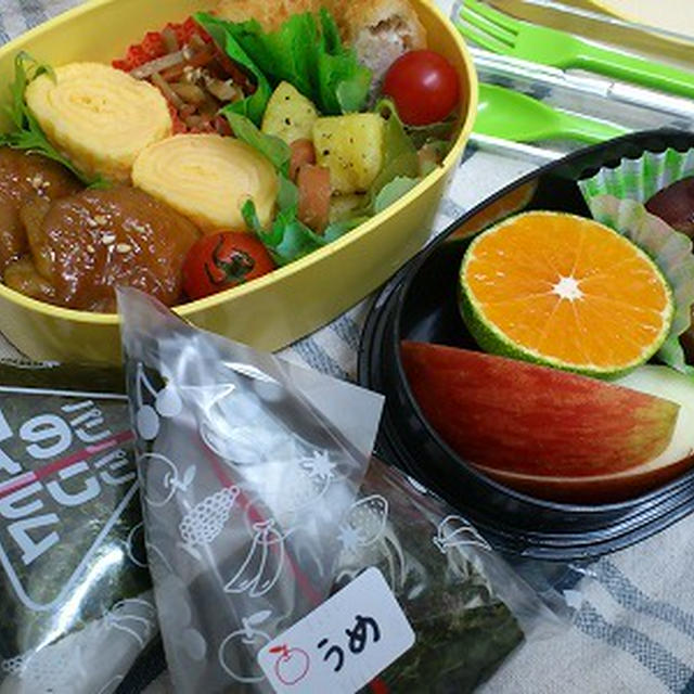 『浜乙女　塩付おにぎりのり』でお弁当♪