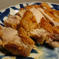 塩とカレー粉を混ぜて擦り込んて焼いただけの鶏もも肉
