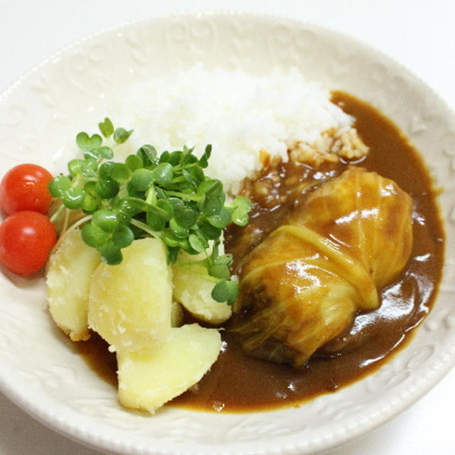 ロールキャベツのカレーとお弁当