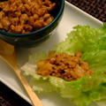 キムチ納豆のレタス包み