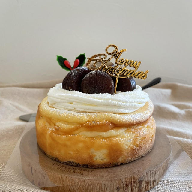 クリームチーズをたっぷり使った🎄濃厚【ベイクドチーズケーキ】