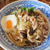 手打ちうどんに☆レンジ卵をのせました♪