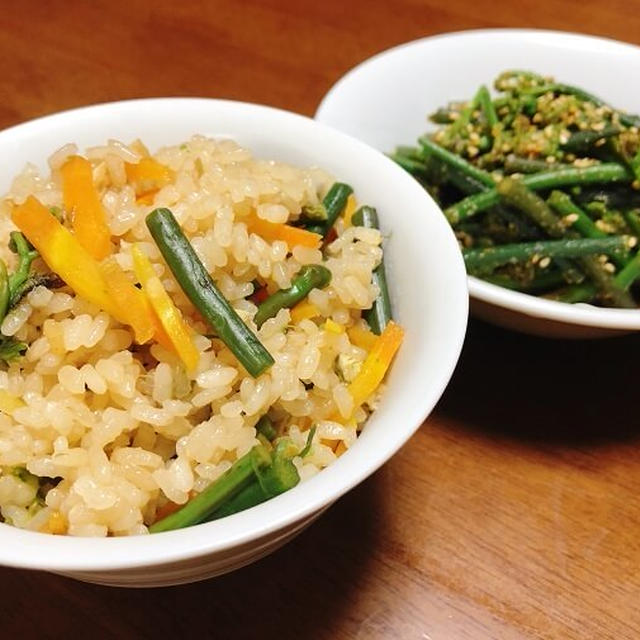 春の美味しさギュッと土鍋に。わらびごはんとナムルで旬をいただきます