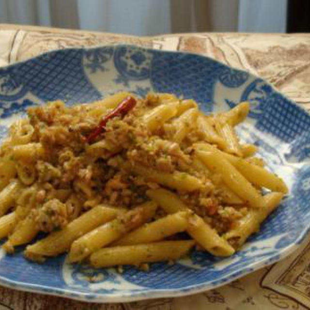 ソーセージと刻み野菜の和風パスタ