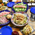 義母のバースデー食事会。カリカリポテトと生野菜のサラダ。