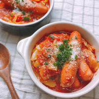 レンジで簡単♪シャウエッセンと春キャベツのトマト煮込みのレシピ