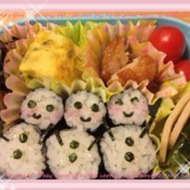 息子クンのお弁当！超簡単！雪だるまの作り方編