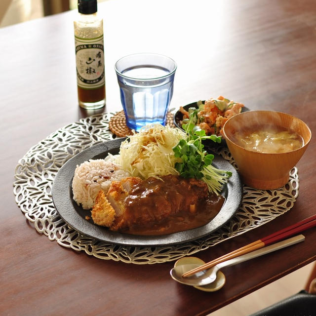 元祖カレー星人オットの話とカツカレーな晩ごはん