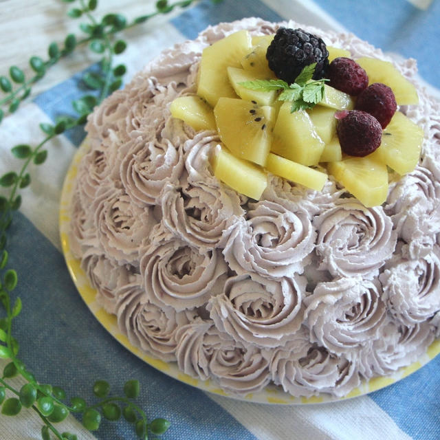 簡単 ミキサーで ブルーベリームースのドームケーキ By Min 小林 瞳 さん レシピブログ 料理ブログのレシピ満載