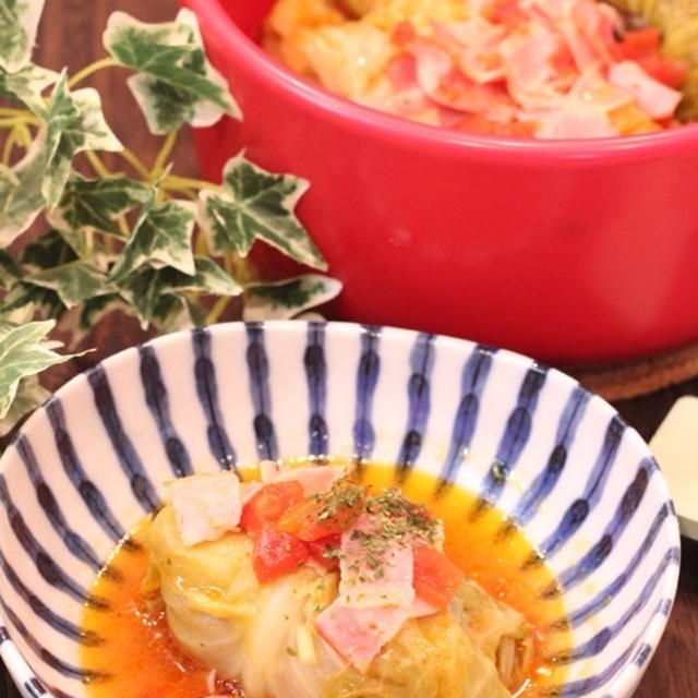 昼カフェ★炊飯器で簡単・ロールキャベツ(レシピ）