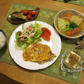 豚テキ～ピカタ風＆ゴロゴロ野菜のポトフの晩ご飯　と　今年初！スイカ♪