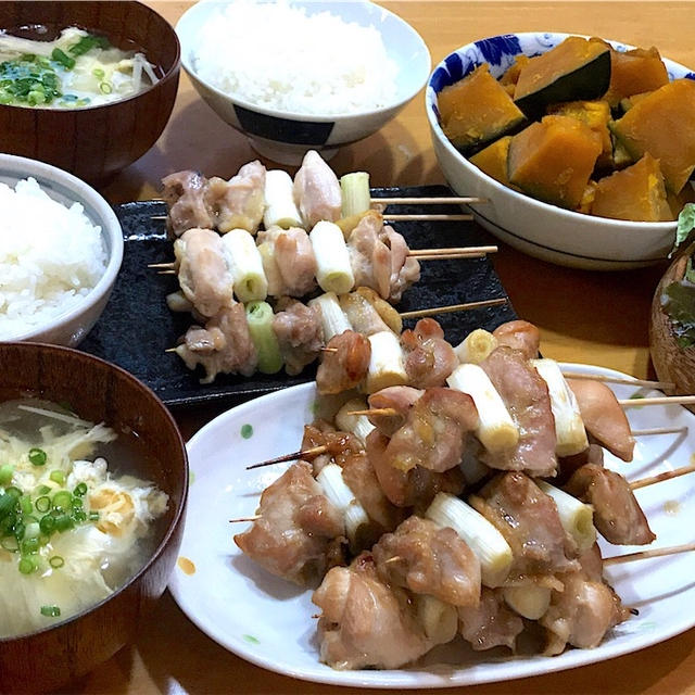 【レンジでかぼちゃの煮物】とねぎま焼き鳥と～一長一短はあるものですね～